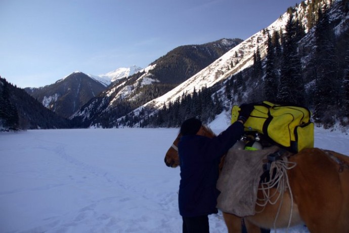 Дайвинг на озере Кольсай