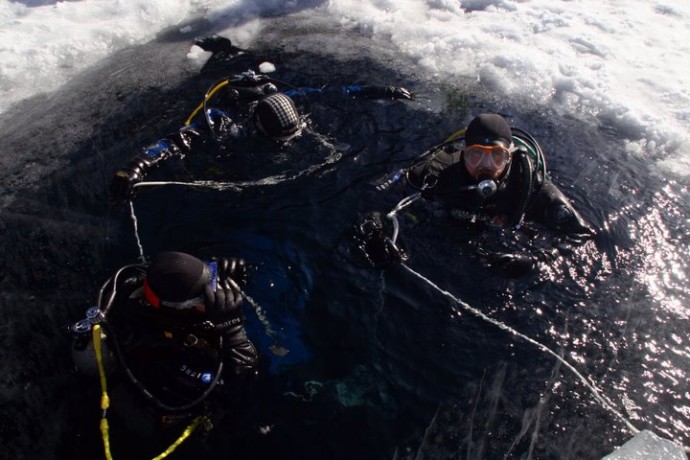 Дайвинг на озере Кольсай