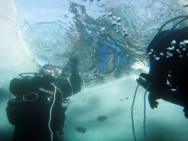 Дайвинг на озере Кольсай